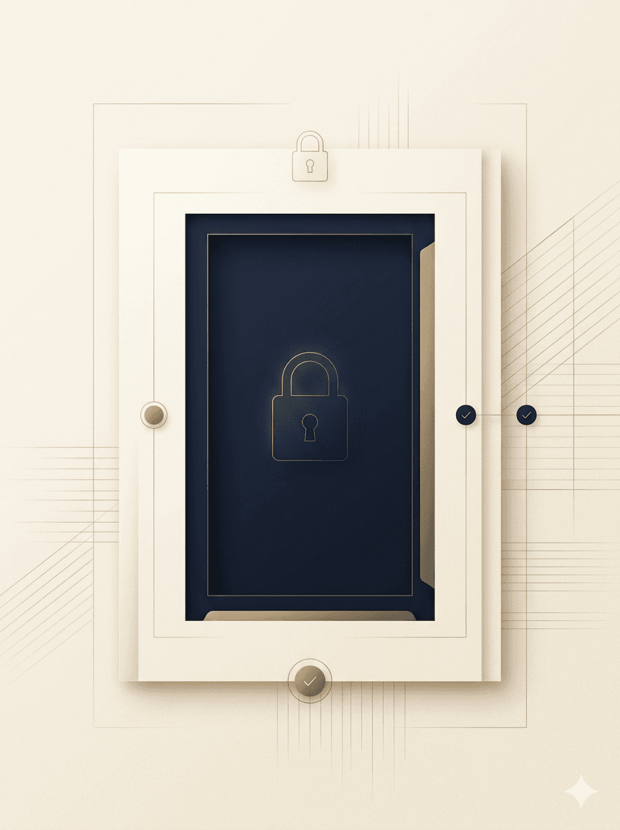 展示受保护入口和安全访问感受的登录页主视觉图